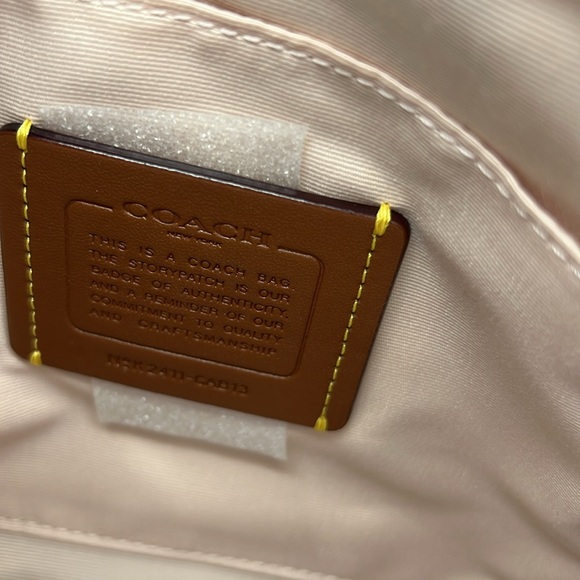 Coach Georgia Satchel Bag With Rose Print GOLD/BLUSH MULTI - Picture 10 of 15